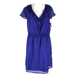 Merona Dress Womens Size (3) 3X Cobalt Blue Knee Length Short Sleeves NOS